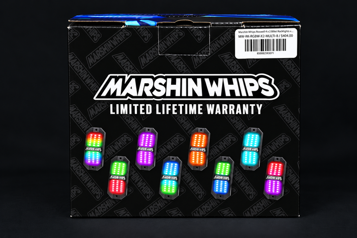 Marshin Whips Rosewell X-2 Billet Rocklights x8 (Kit)