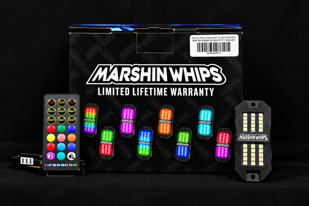 Marshin Whips Rosewell X-2 Billet Rocklights x8 (Kit)
