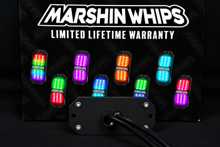 Marshin Whips Rosewell X-2 Billet Rocklights x8 (Kit)