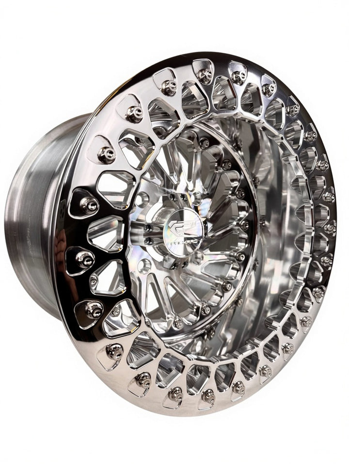 Cyclone - FF Forged Polished Beadlock - Silver - 4x136