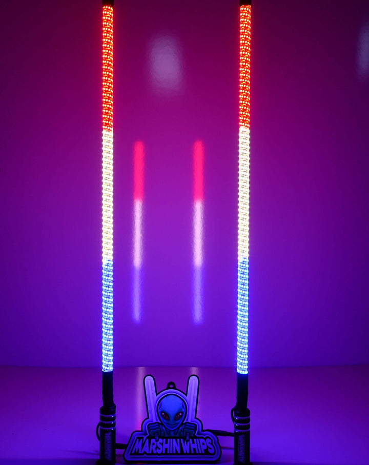 Marshin Whips V2 Black Out LED Whip Set