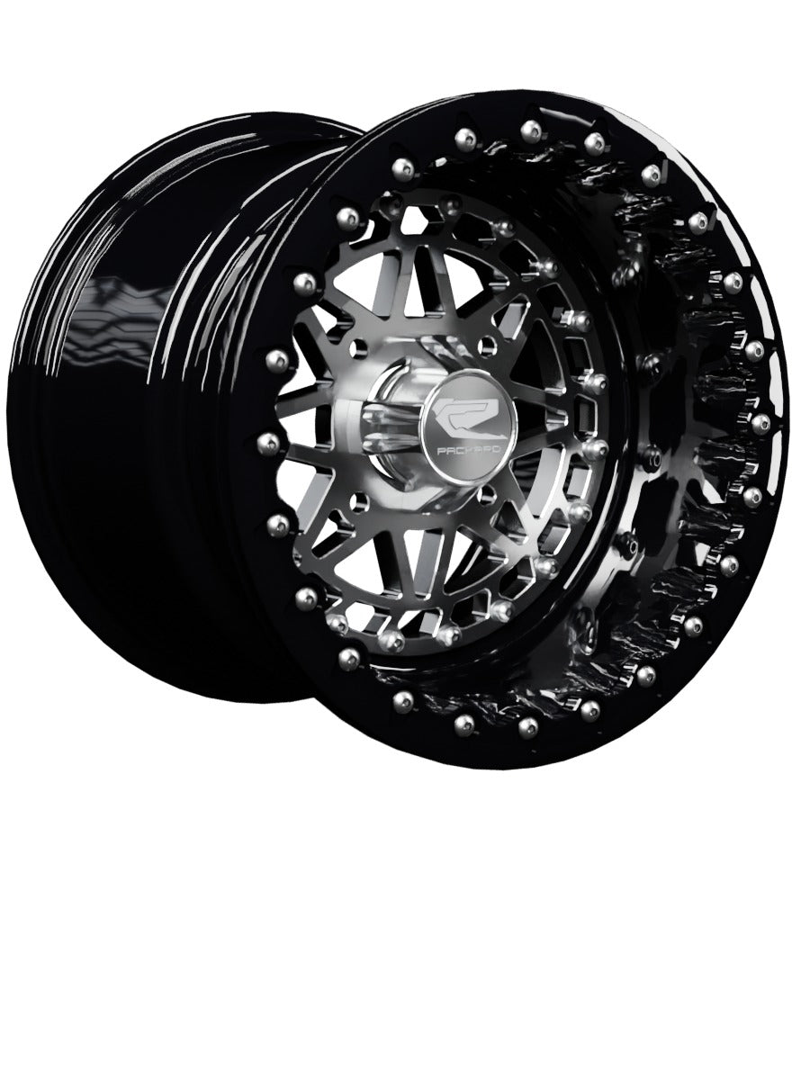 Apollo - FF Forged Beadlock - Silver - 15x11 | 4x136 / Gloss Black V.1 / Spinner cap