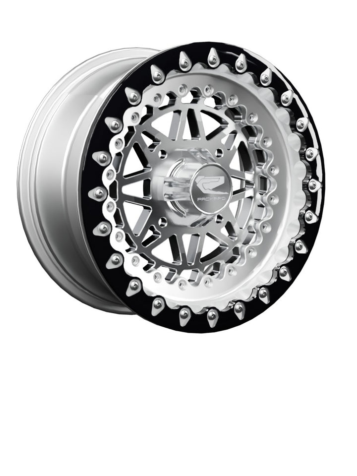 Apollo - FF Forged Polished Beadlock - Silver - 15x7 | 4x136 / Contrast Machined V.1 / Spinner cap
