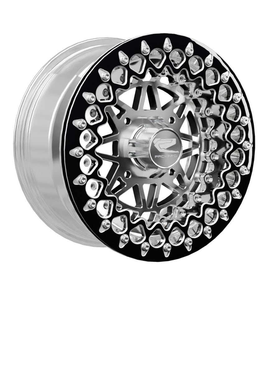 Apollo - FF Forged Polished Beadlock - Silver - 15x7 | 4x136 / Contrast Machined V.2 / Spinner cap