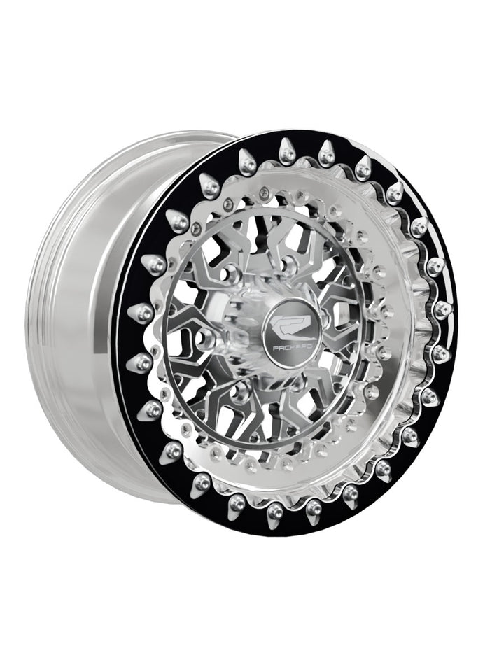 Apollo - FF Forged Polished Beadlock - Silver Maverick R 6x139.7 - 15x7 | 6X139.7 / Contrast Machined V.1 / Yes