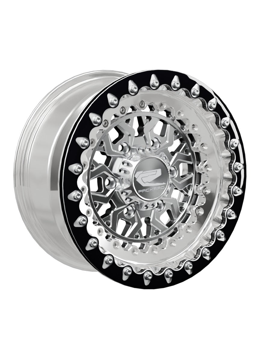 Apollo - FF Forged Polished Beadlock - Silver Maverick R 6x139.7 - 15x7 | 6X139.7 / Contrast Machined V.1 / No