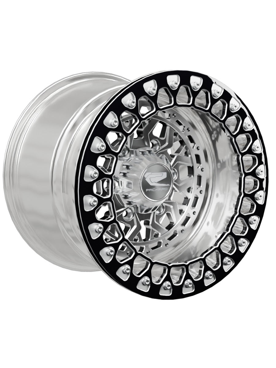 Apollo - FF Forged Polished Beadlock - Silver Maverick R 6x139.7 - 15x11 | 6X139.7 / Contrast Machined V.2 / Yes