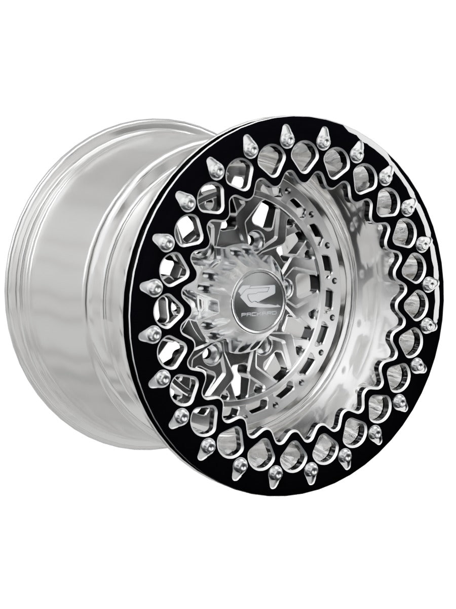 Apollo - FF Forged Polished Beadlock - Silver Maverick R 6x139.7 - 15x11 | 6X139.7 / Contrast Machined V.3 / Yes