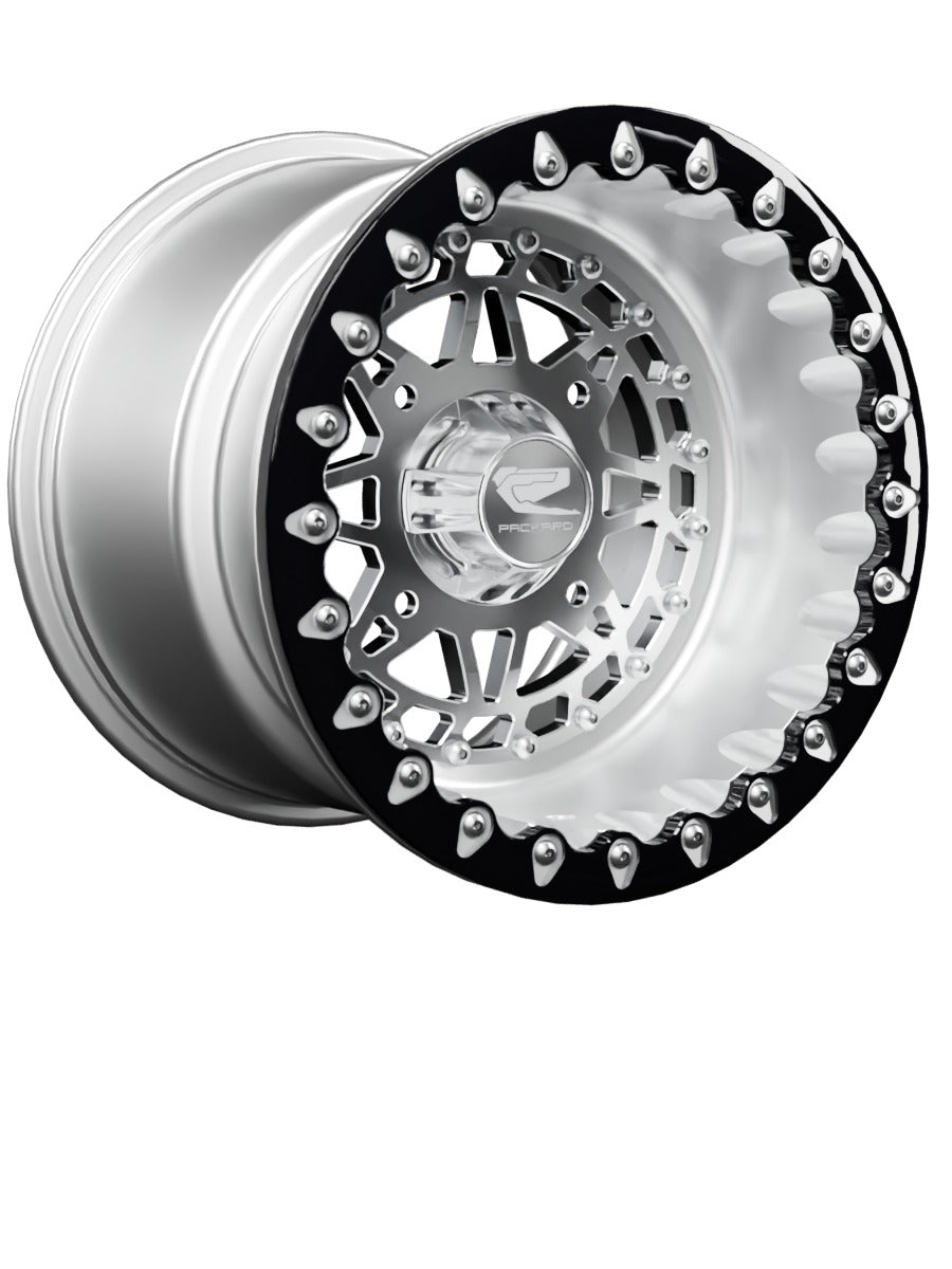 Apollo - FF Forged Polished Beadlock - Silver - 15x11 | 4x156 / Contrast Machined V.1 / Spinner cap