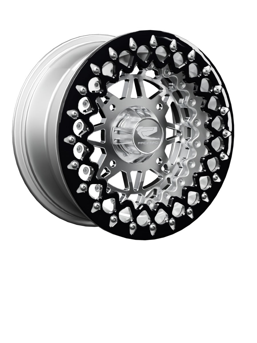 Apollo - FF Forged Polished Beadlock - Silver - 15x7 | 4x156 / Contrast Machined V.2 / Spinner cap