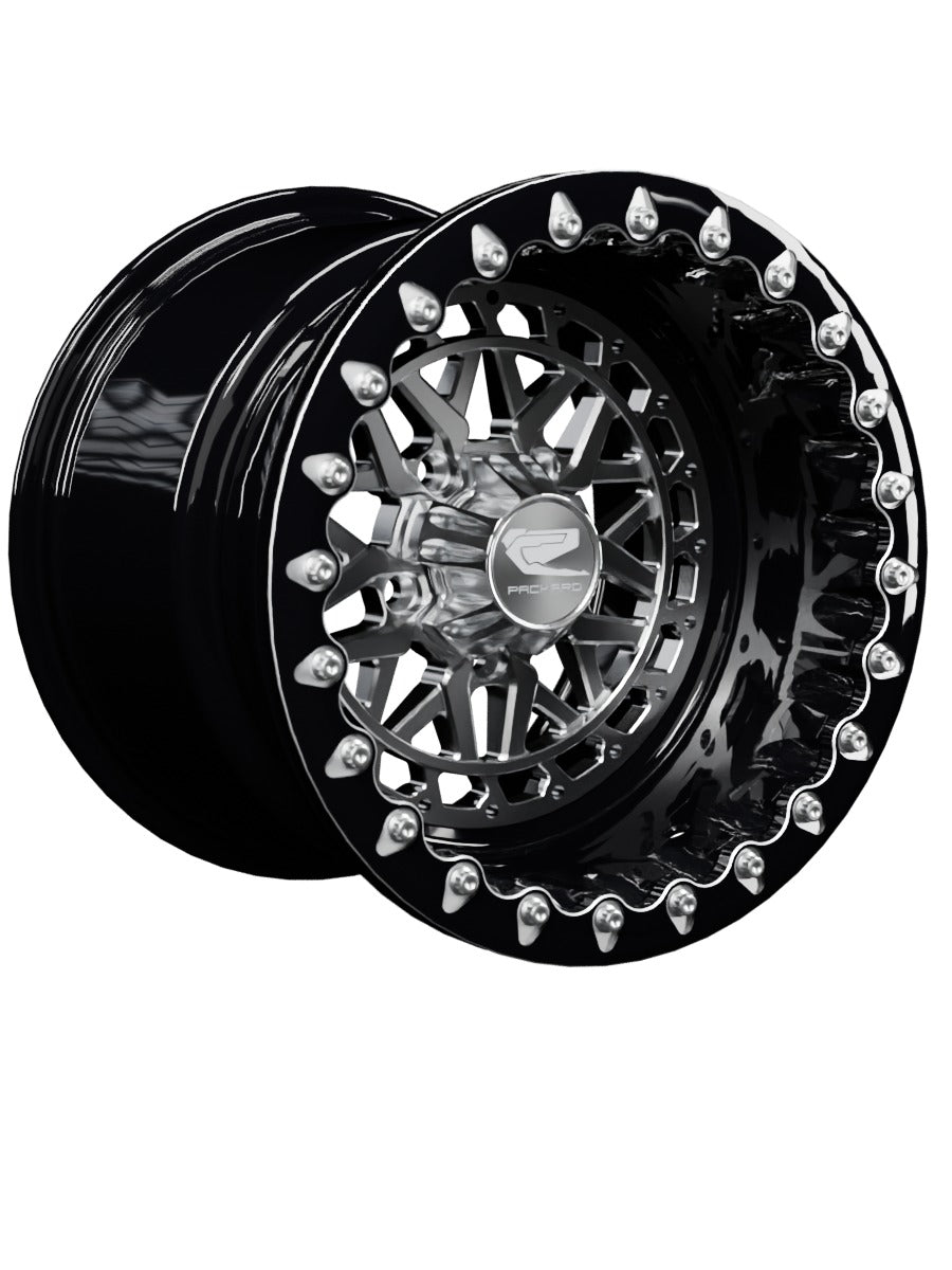 Apollo - FF Forged Beadlock - Silver RZR Pro R 5x4.5 - 15x11 | 5X4.5 / Contrast Machined V.1 / Spinner cap