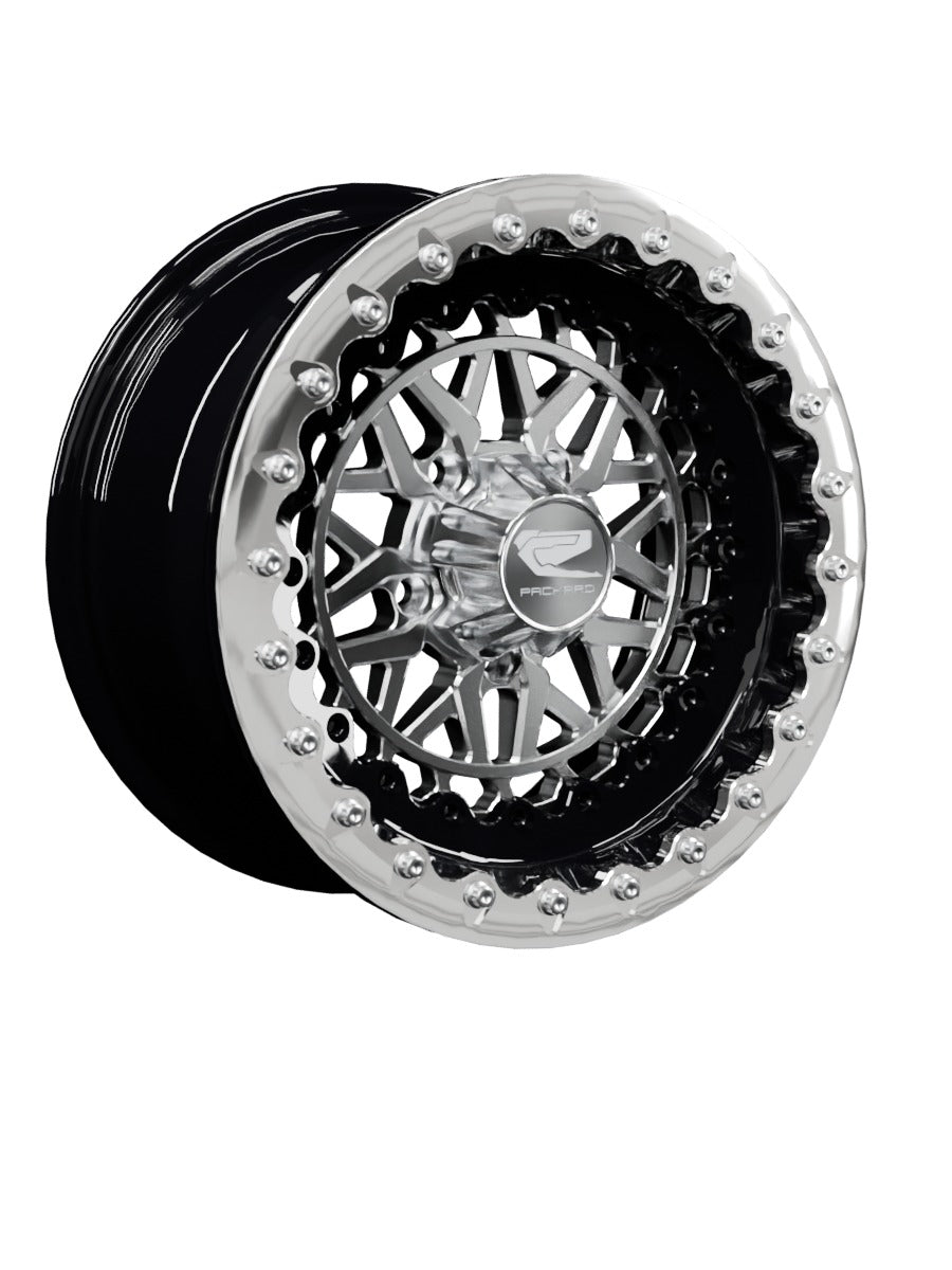 Apollo - FF Forged Beadlock - Silver RZR Pro R 5x4.5 - 15x7 | 5X4.5 / Polished V.1 / Spinner cap