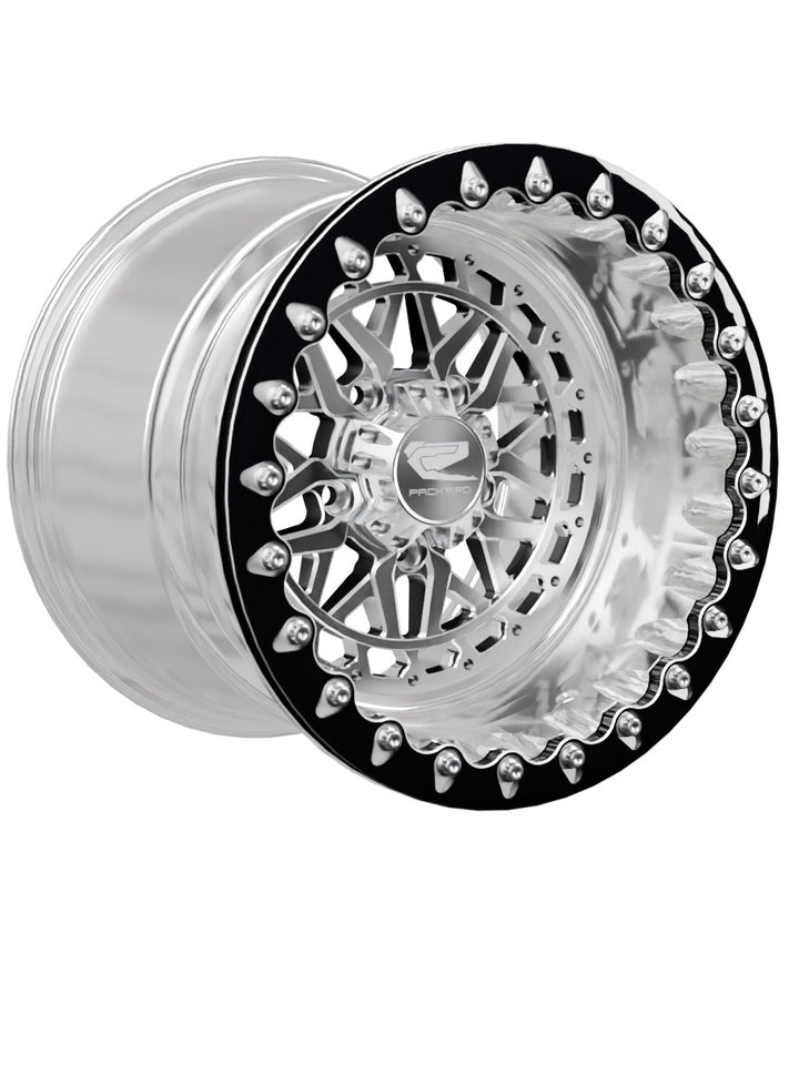 Apollo - FF Forged Polished Beadlock - Silver RZR Pro R 5x4.5 - 15x11 | 5X4.5 / Contrast Machined V.1 / No