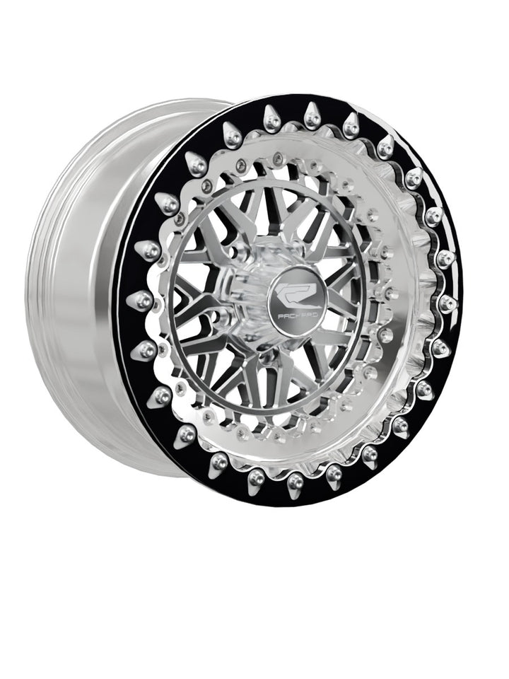 Apollo - FF Forged Polished Beadlock - Silver RZR Pro R 5x4.5 - 15x7 | 5X4.5 / Contrast Machined V.1 / Yes