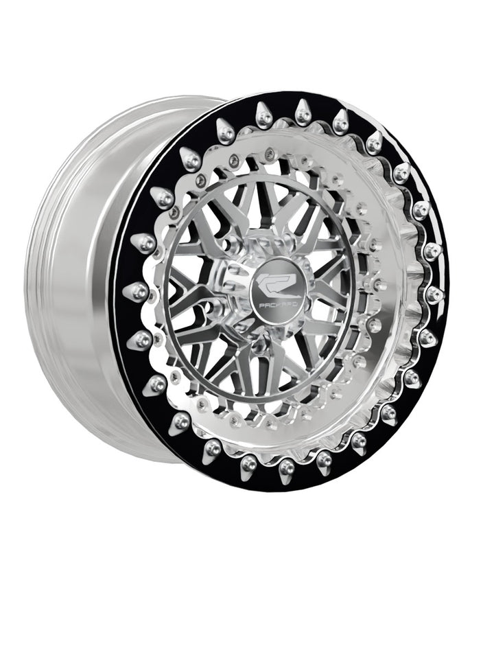 Apollo - FF Forged Polished Beadlock - Silver RZR Pro R 5x4.5 - 15x7 | 5X4.5 / Contrast Machined V.1 / No