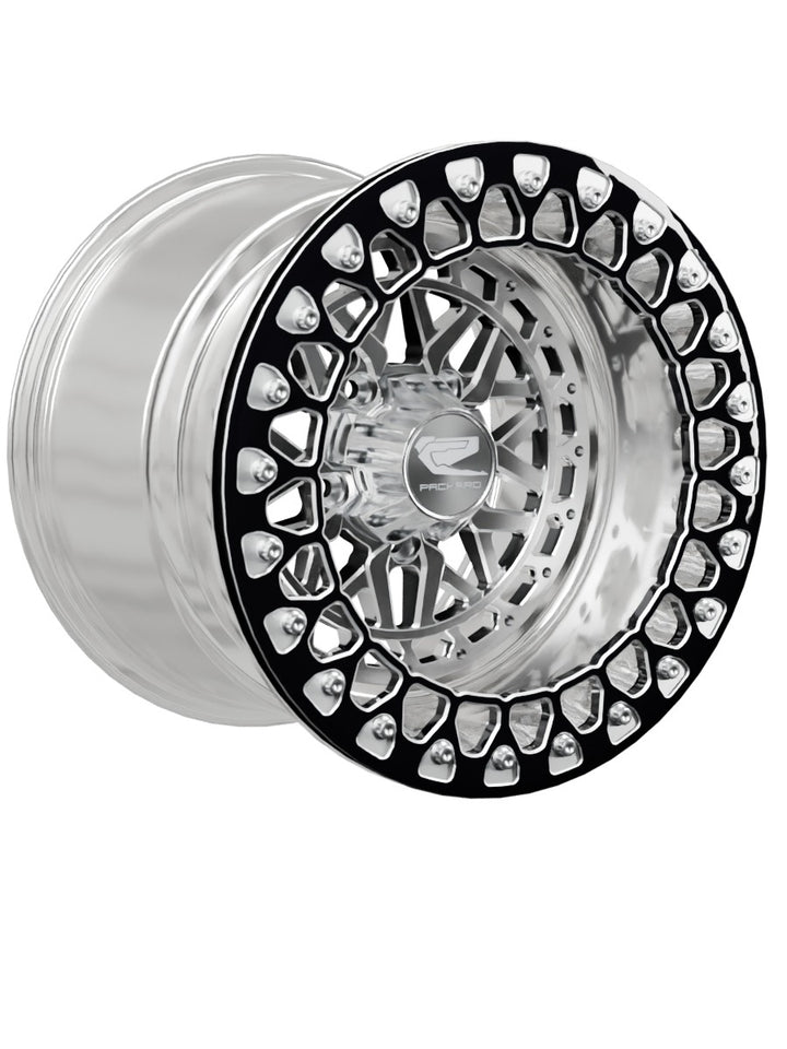 Apollo - FF Forged Polished Beadlock - Silver RZR Pro R 5x4.5 - 15x11 | 5X4.5 / Contrast Machined V.2 / Yes