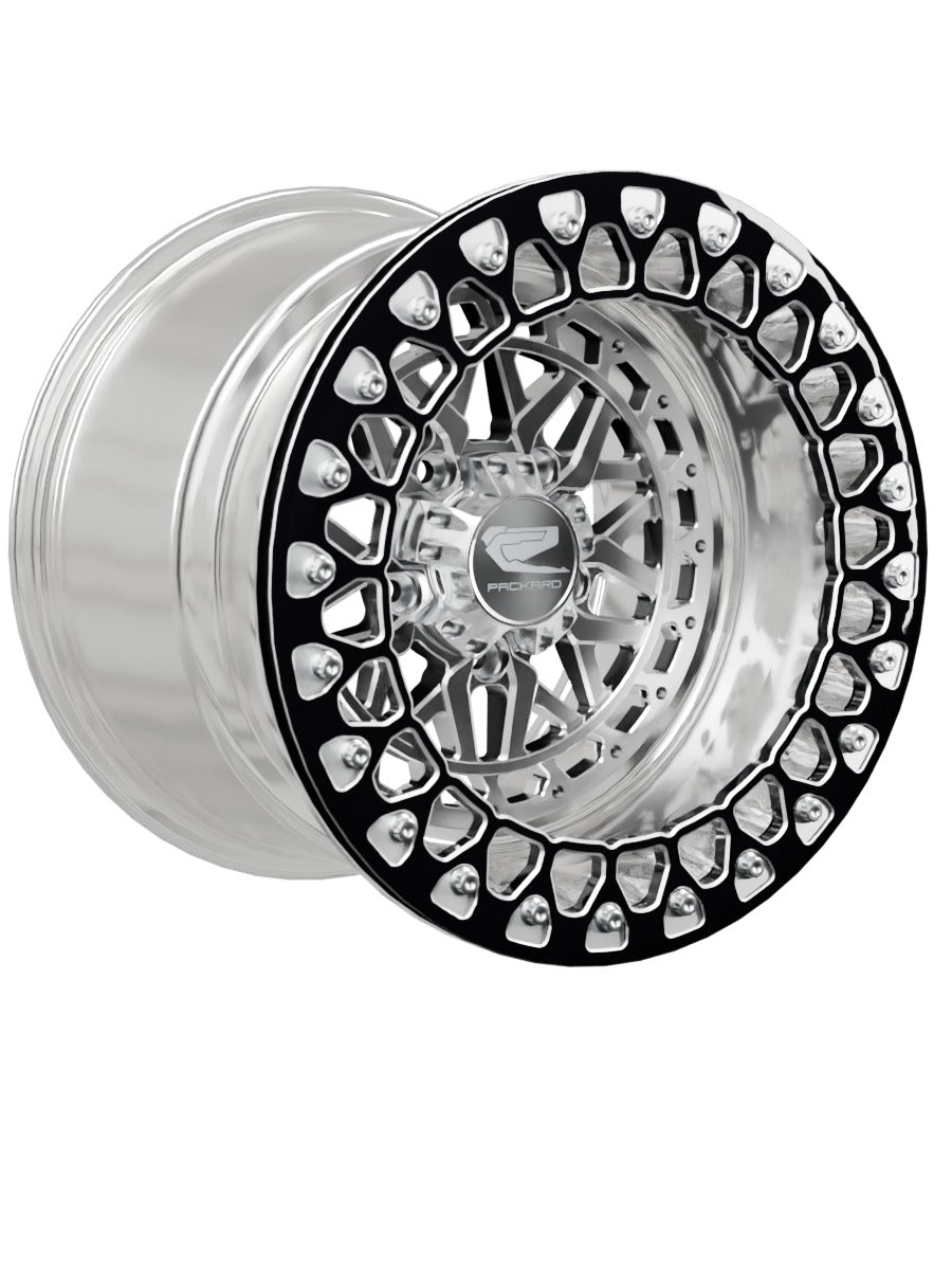 Apollo - FF Forged Polished Beadlock - Silver RZR Pro R 5x4.5 - 15x11 | 5X4.5 / Contrast Machined V.2 / No