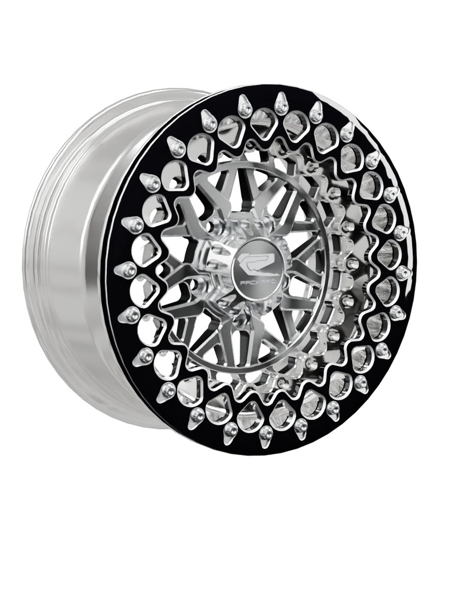 Apollo - FF Forged Polished Beadlock - Silver RZR Pro R 5x4.5 - 15x7 | 5X4.5 / Contrast Machined V.3 / No