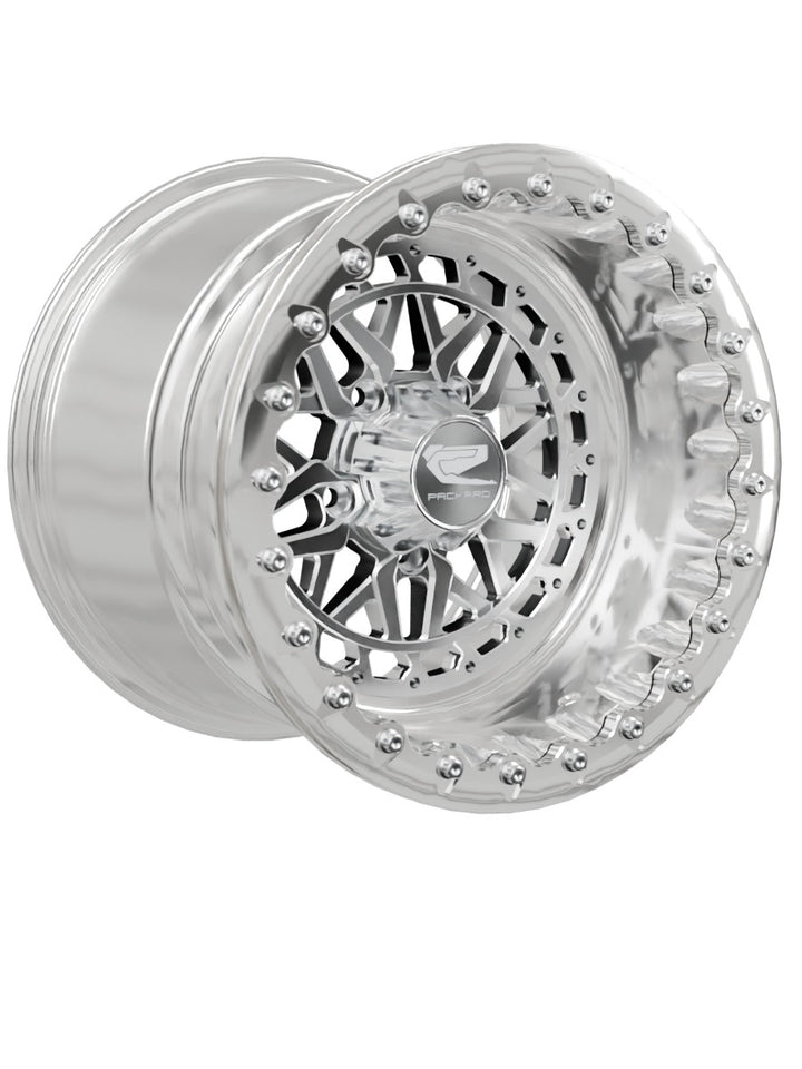 Apollo - FF Forged Polished Beadlock - Silver RZR Pro R 5x4.5 - 15x11 | 5X4.5 / Polished V.1 / Yes