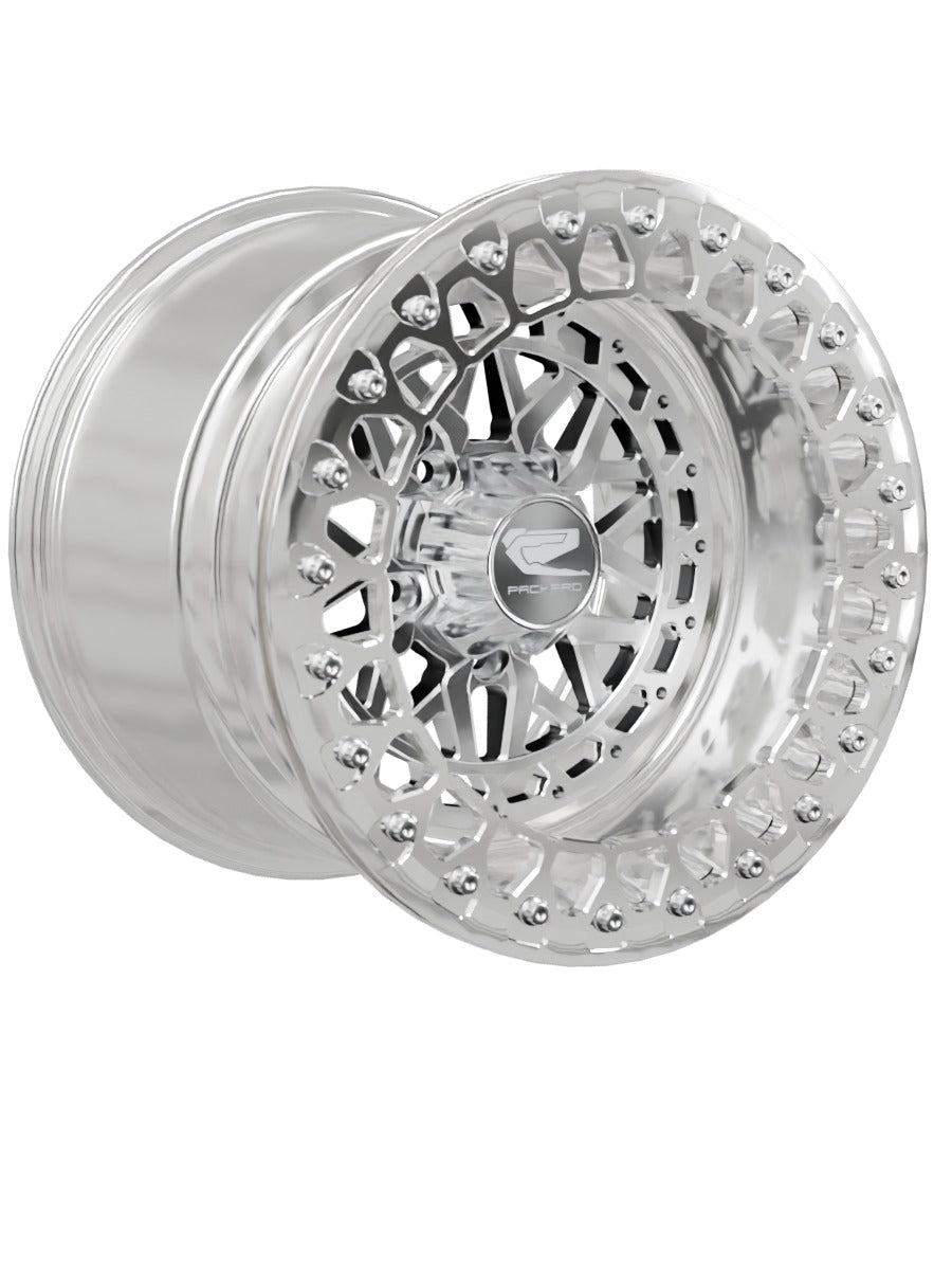 Apollo - FF Forged Polished Beadlock - Silver RZR Pro R 5x4.5 - 15x11 | 5X4.5 / Polished V.2 / Yes