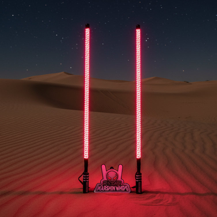 Marshin Whips V2 Black Out LED Whip Set