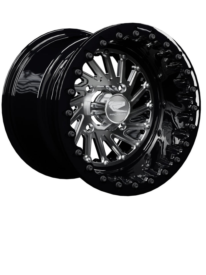 Cyclone - FF Forged Beadlock - Silver - 15x11 | 4x136 / Gloss Black V.1 / Spinner cap
