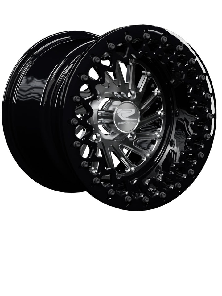 Cyclone - FF Forged Beadlock - Silver - 15x11 | 4x136 / Gloss Black V.2 / Spinner cap