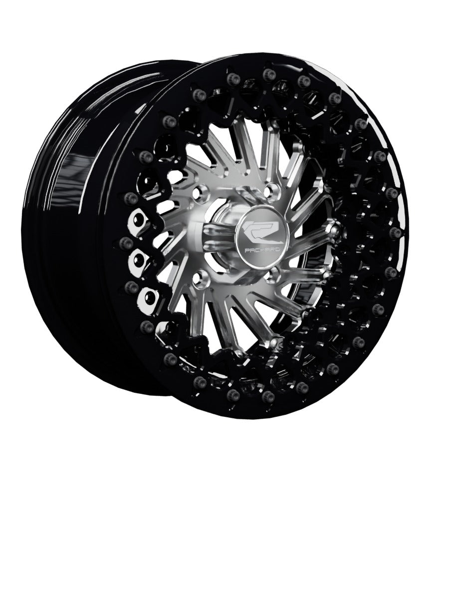 Cyclone - FF Forged Beadlock - Silver - 15x7 | 4x136 / Gloss Black V.2 / Spinner cap