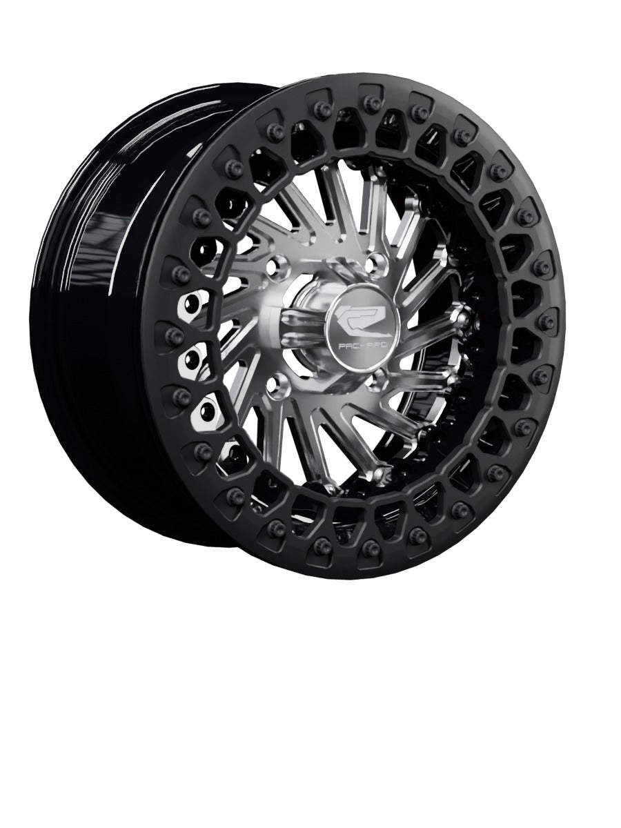 Cyclone - FF Forged Beadlock - Silver - 15x7 | 4x136 / Satin Black V.3 / Spinner cap