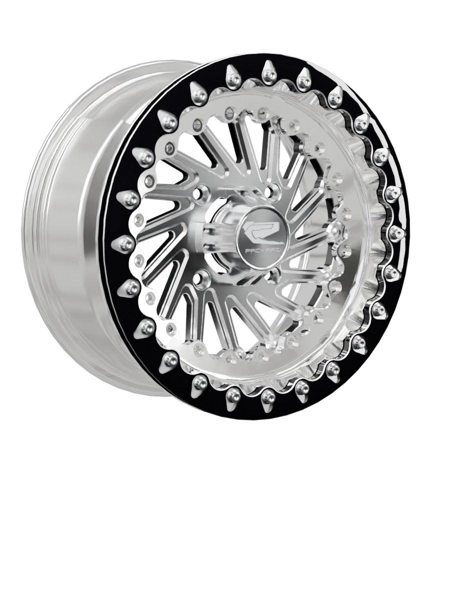 Cyclone - FF Forged Polished Beadlock - Silver - 15x7 | 4x136 / Contrast Machined V.1 / Spinner cap
