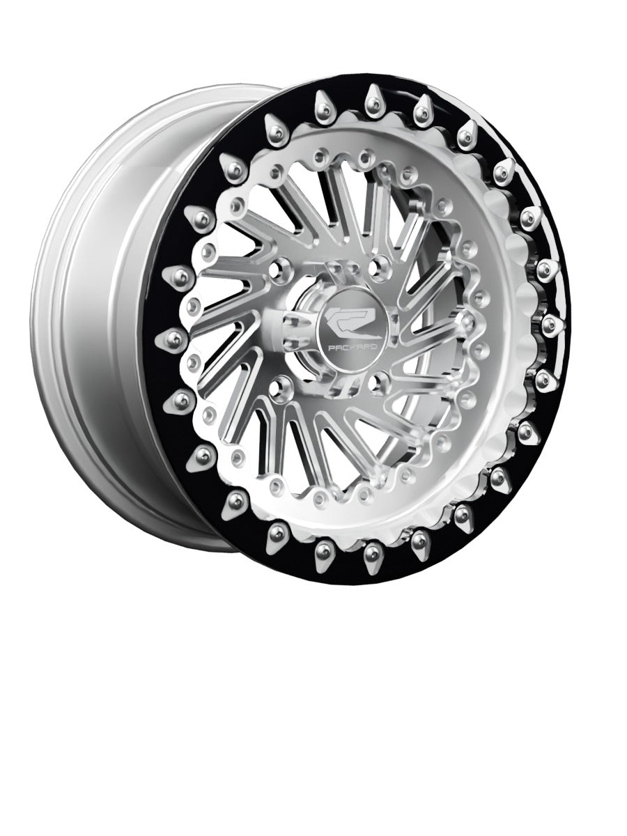 Cyclone - FF Forged Polished Beadlock - Silver - 15x7 | 4x136 / Contrast Machined V.1