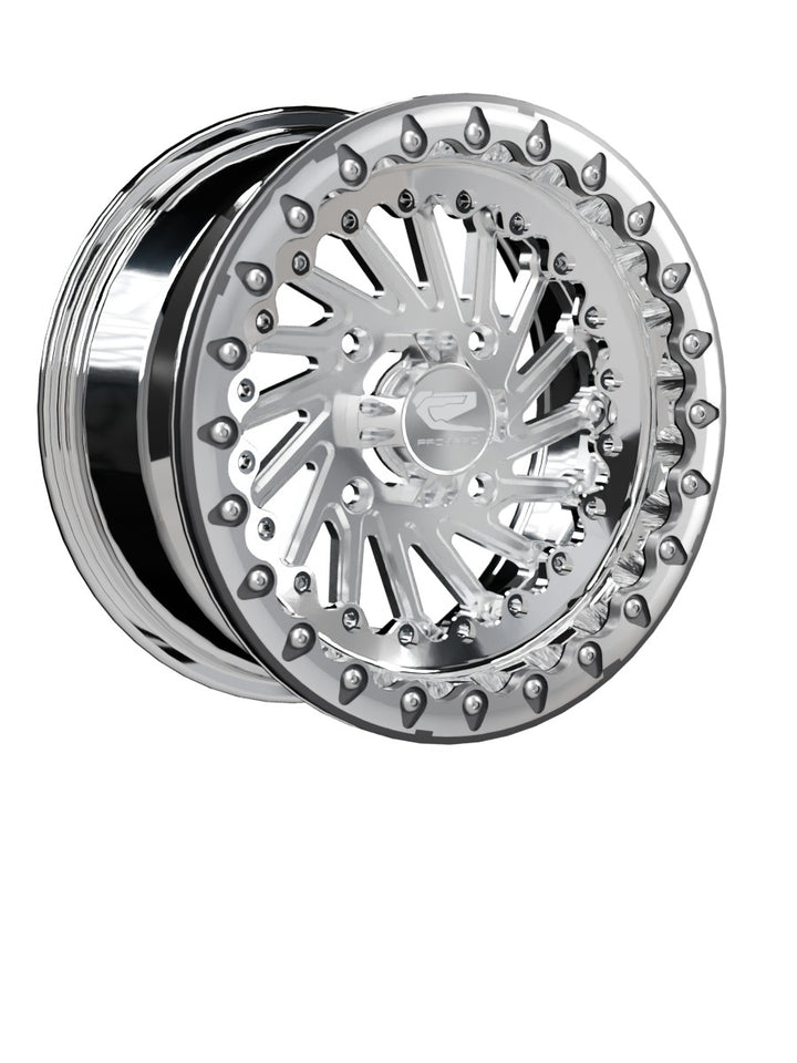 Cyclone - FF Forged Polished Beadlock - Silver - 15x7 | 4x136 / Contrast Machined V.1