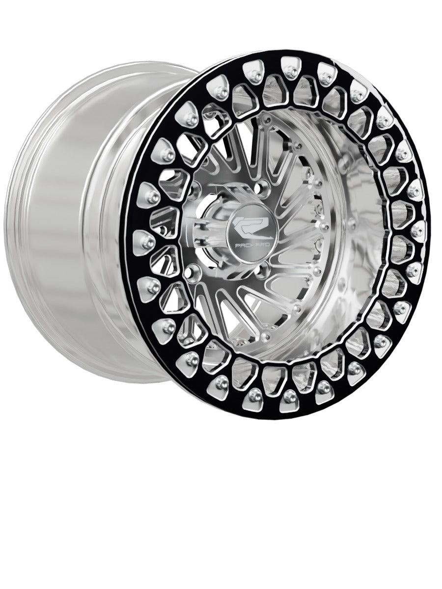 Cyclone - FF Forged Polished Beadlock - Silver - 15x11 | 4x136 / Contrast Machined V.2 / Spinner cap