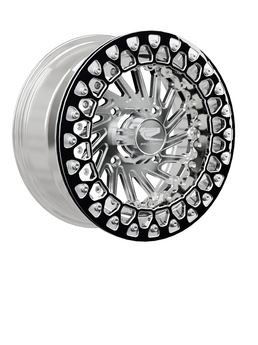 Cyclone - FF Forged Polished Beadlock - Silver - 15x7 | 4x136 / Contrast Machined V.2 / Spinner cap