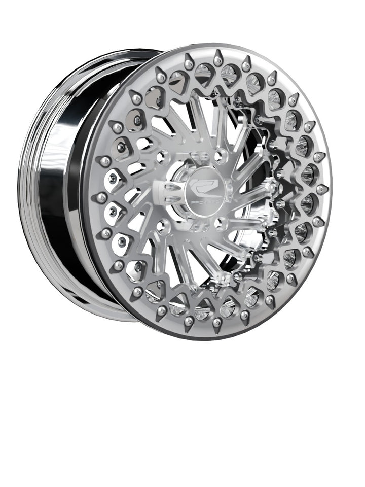 Cyclone - FF Forged Polished Beadlock - Silver - 15x7 | 4x136 / Contrast Machined V.2