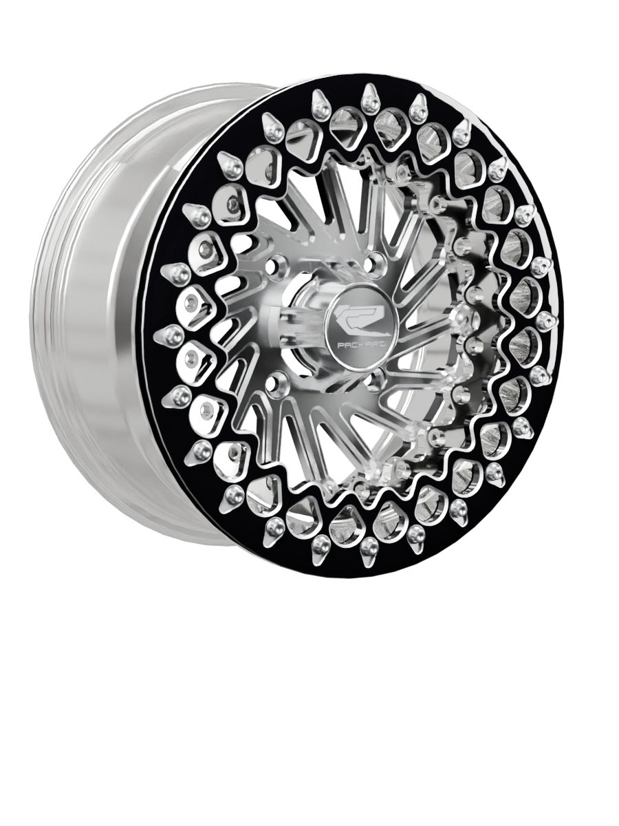 Cyclone - FF Forged Polished Beadlock - Silver - 15x7 | 4x136 / Contrast Machined V.3 / Spinner cap