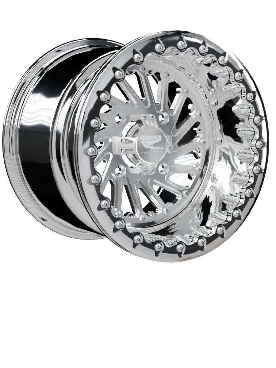Cyclone - FF Forged Polished Beadlock - Silver - 15x11 | 4x136 / Polished V.1