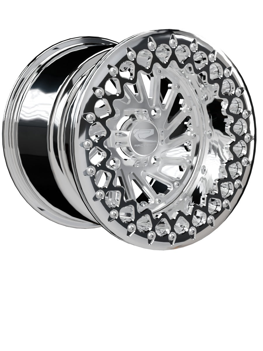 Cyclone - FF Forged Polished Beadlock - Silver - 15x11 | 4x136 / Polished V.2
