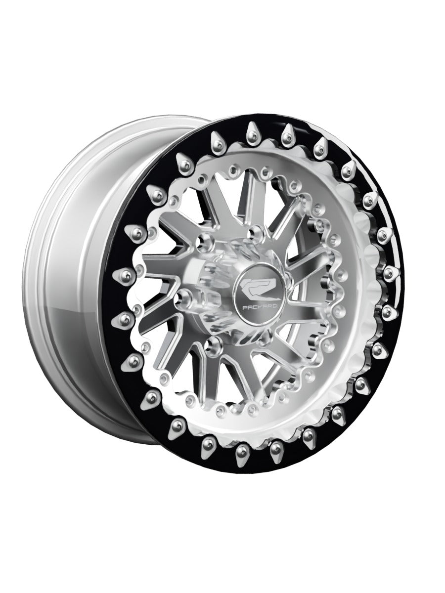 Cyclone - FF Forged Polished Beadlock - Silver Maverick R 6x139.7 - 15x7 | 6x139.7 / Contrast Machined V.1 / Spinner cap