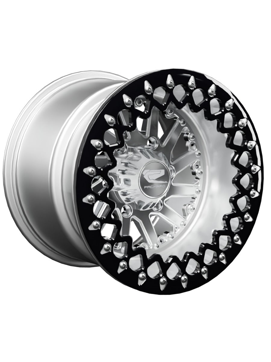 Cyclone - FF Forged Polished Beadlock - Silver Maverick R 6x139.7 - 15x11 | 6x139.7 / Contrast Machined V.2 / Spinner cap
