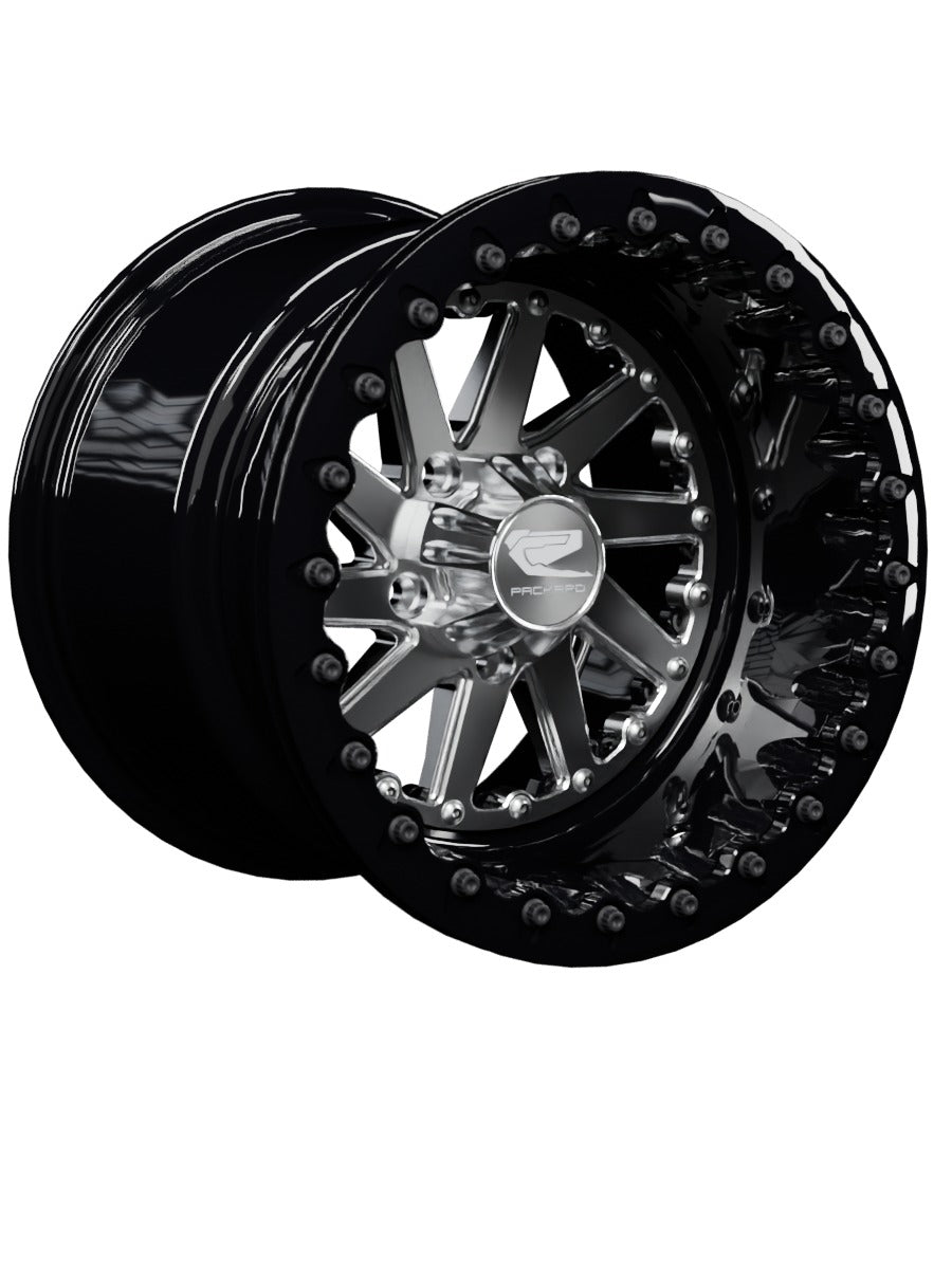Cyclone - FF Forged Beadlock - Silver RZR Pro R 5x4.5 - 15x11 | 5X4.5 / Gloss Black V.1 / Spinner cap