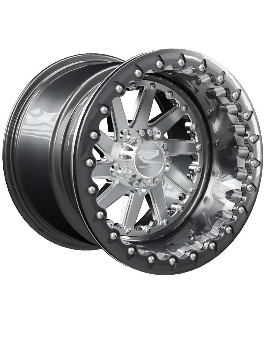 Cyclone - FF Forged Beadlock - Silver RZR Pro R 5x4.5 - 15x11 | 5X4.5 / Gloss Black V.1