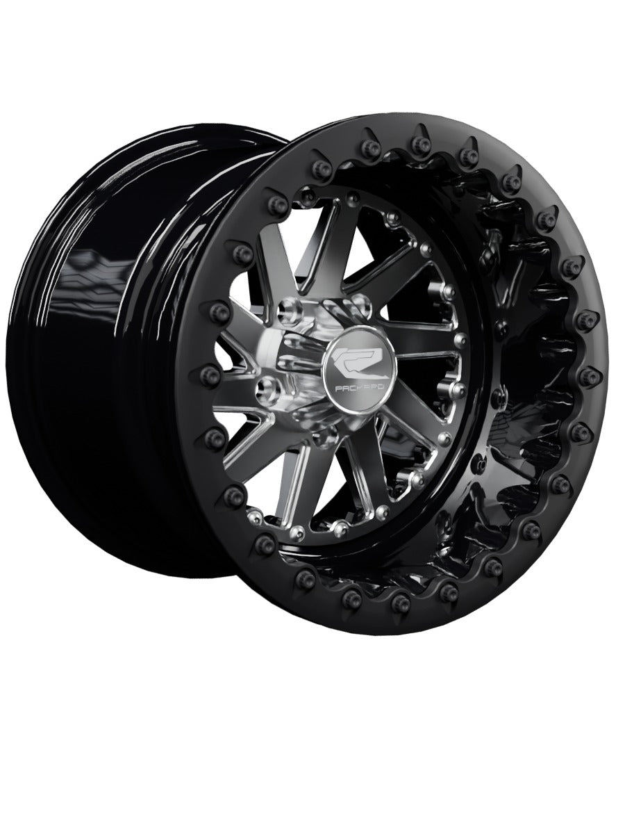 Cyclone - FF Forged Beadlock - Silver RZR Pro R 5x4.5 - 15x11 | 5X4.5 / Satin Black V.1 / Spinner cap