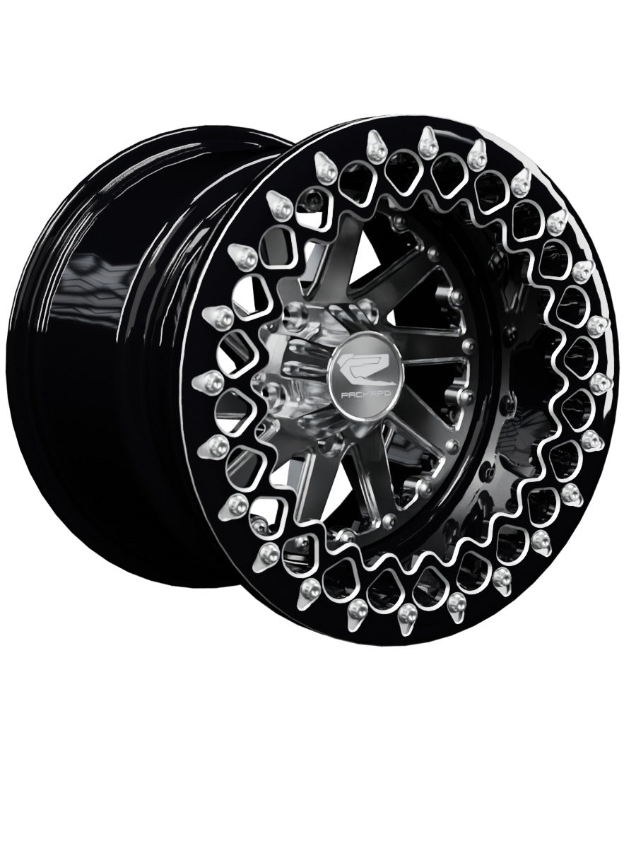 Cyclone - FF Forged Beadlock - Silver RZR Pro R 5x4.5 - 15x11 | 5X4.5 / Contrast Machined V.2 / Spinner cap