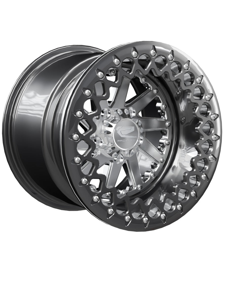 Cyclone - FF Forged Beadlock - Silver RZR Pro R 5x4.5 - 15x11 | 5X4.5 / Gloss Black V.2