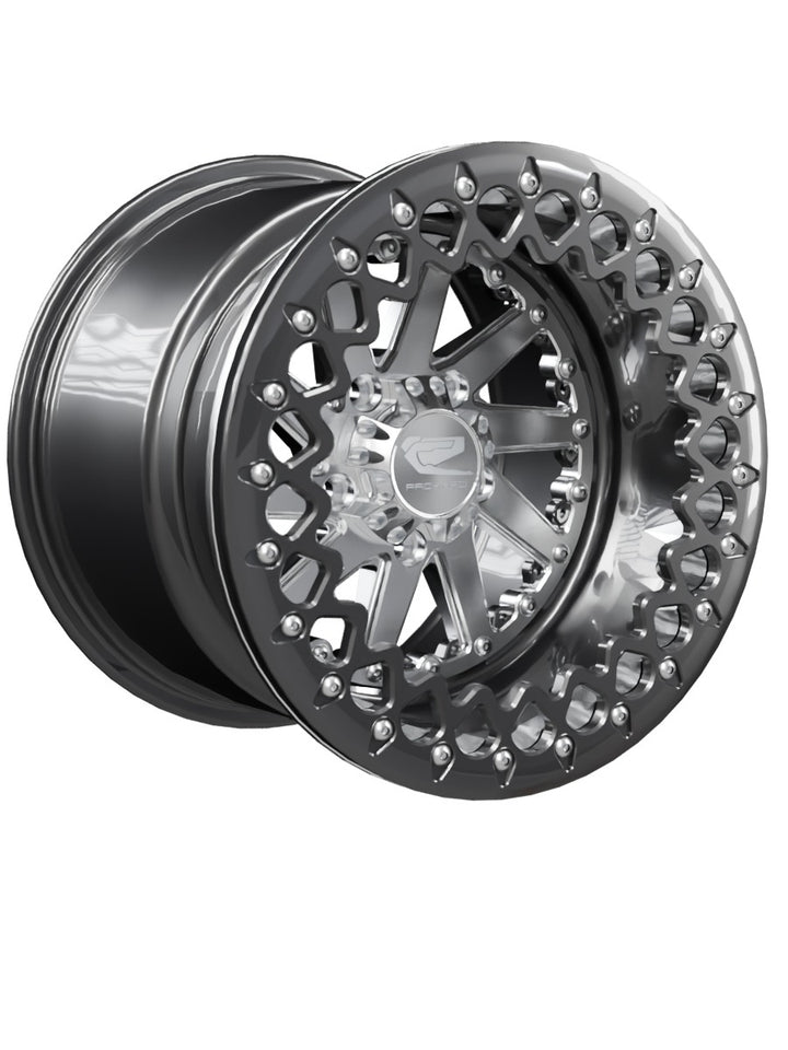 Cyclone - FF Forged Beadlock - Silver RZR Pro R 5x4.5 - 15x11 | 5X4.5 / Gloss Black V.2