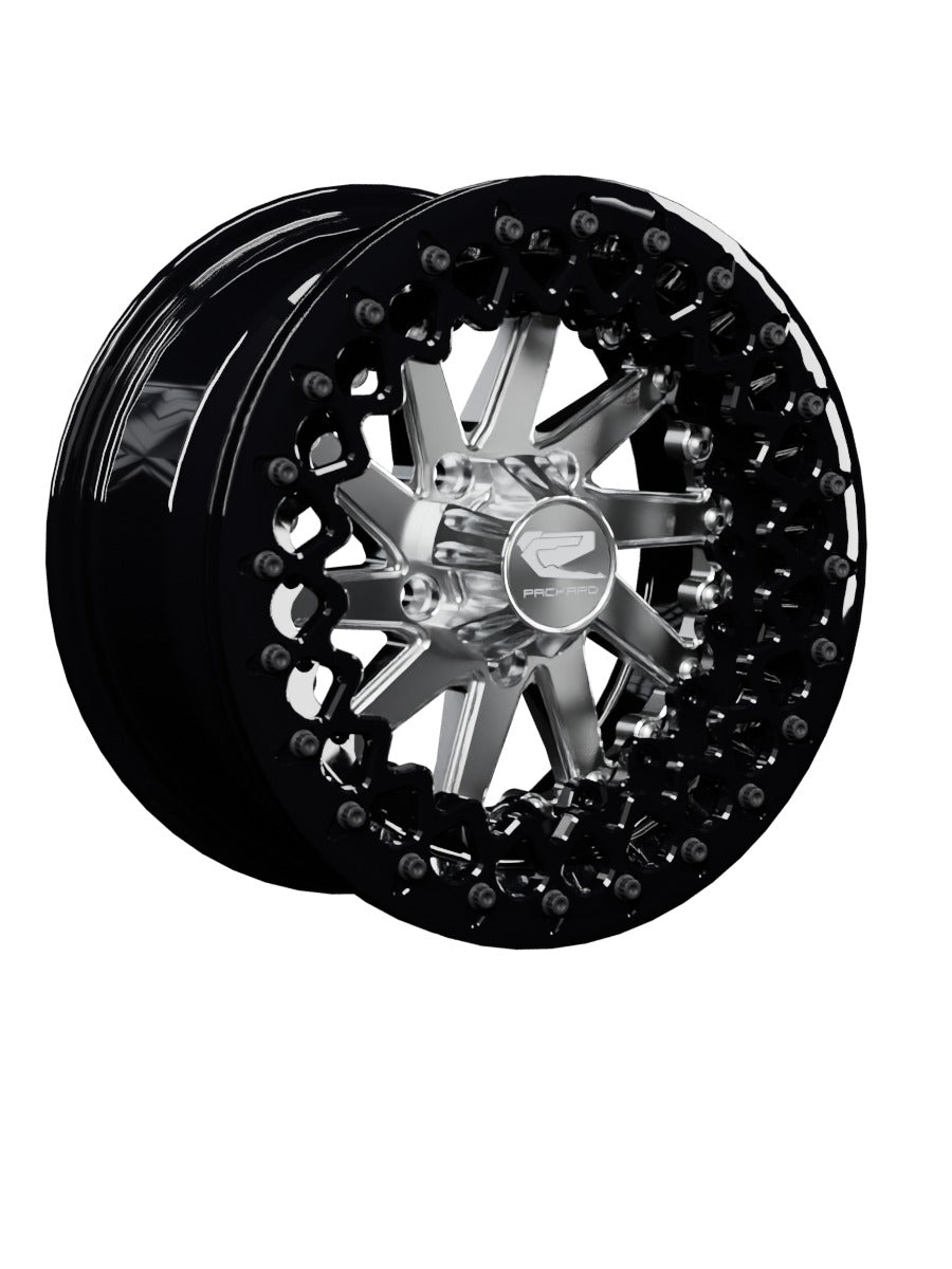 Cyclone - FF Forged Beadlock - Silver RZR Pro R 5x4.5 - 15x7 | 5X4.5 / Gloss Black V.2 / Spinner cap