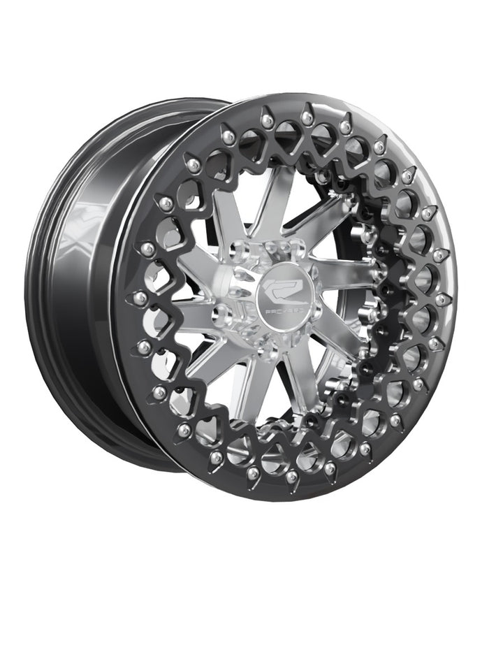 Cyclone - FF Forged Beadlock - Silver RZR Pro R 5x4.5 - 15x7 | 5X4.5 / Gloss Black V.2