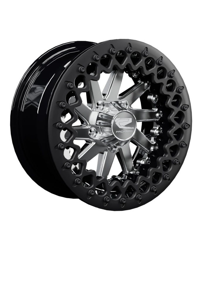 Cyclone - FF Forged Beadlock - Silver RZR Pro R 5x4.5 - 15x7 | 5X4.5 / Satin Black V.2 / Spinner cap