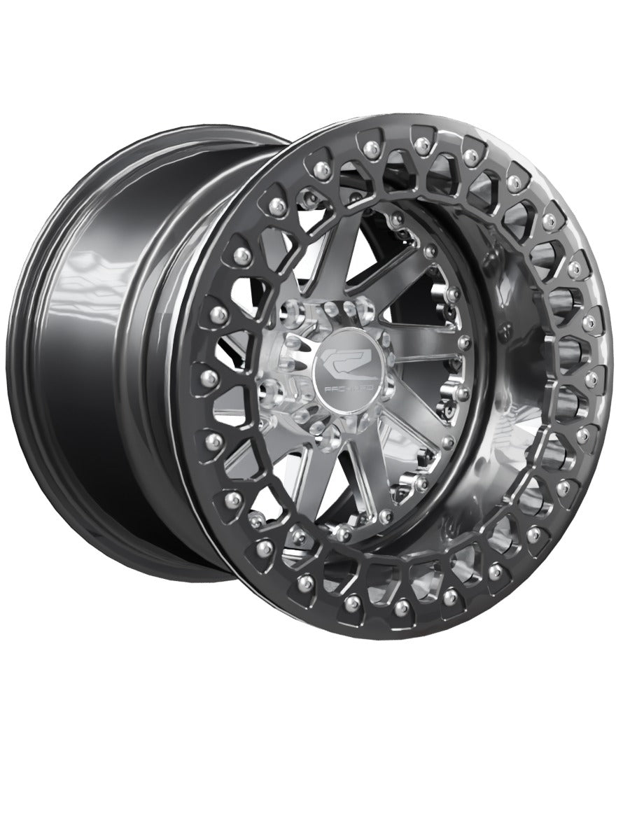 Cyclone - FF Forged Beadlock - Silver RZR Pro R 5x4.5 - 15x11 | 5X4.5 / Gloss Black V.3
